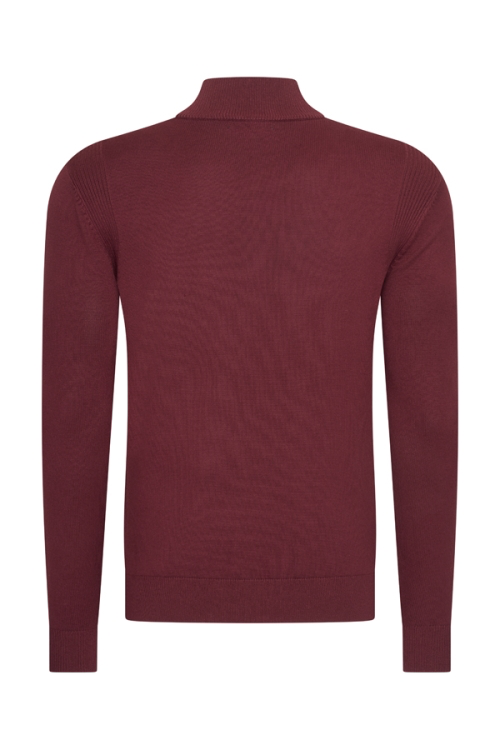 Full-Zip Cardigan Burgundy