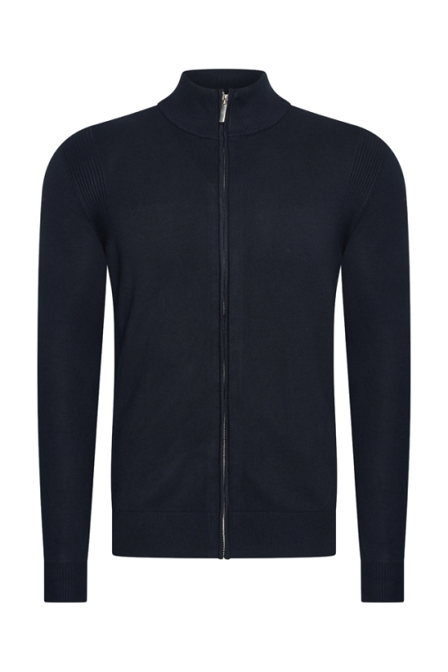 Full-Zip Cardigan D.blue