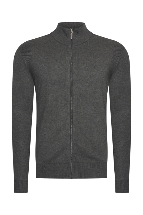 Full-Zip Cardigan D.grey
