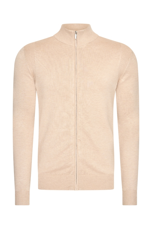 Full-Zip Cardigan beige