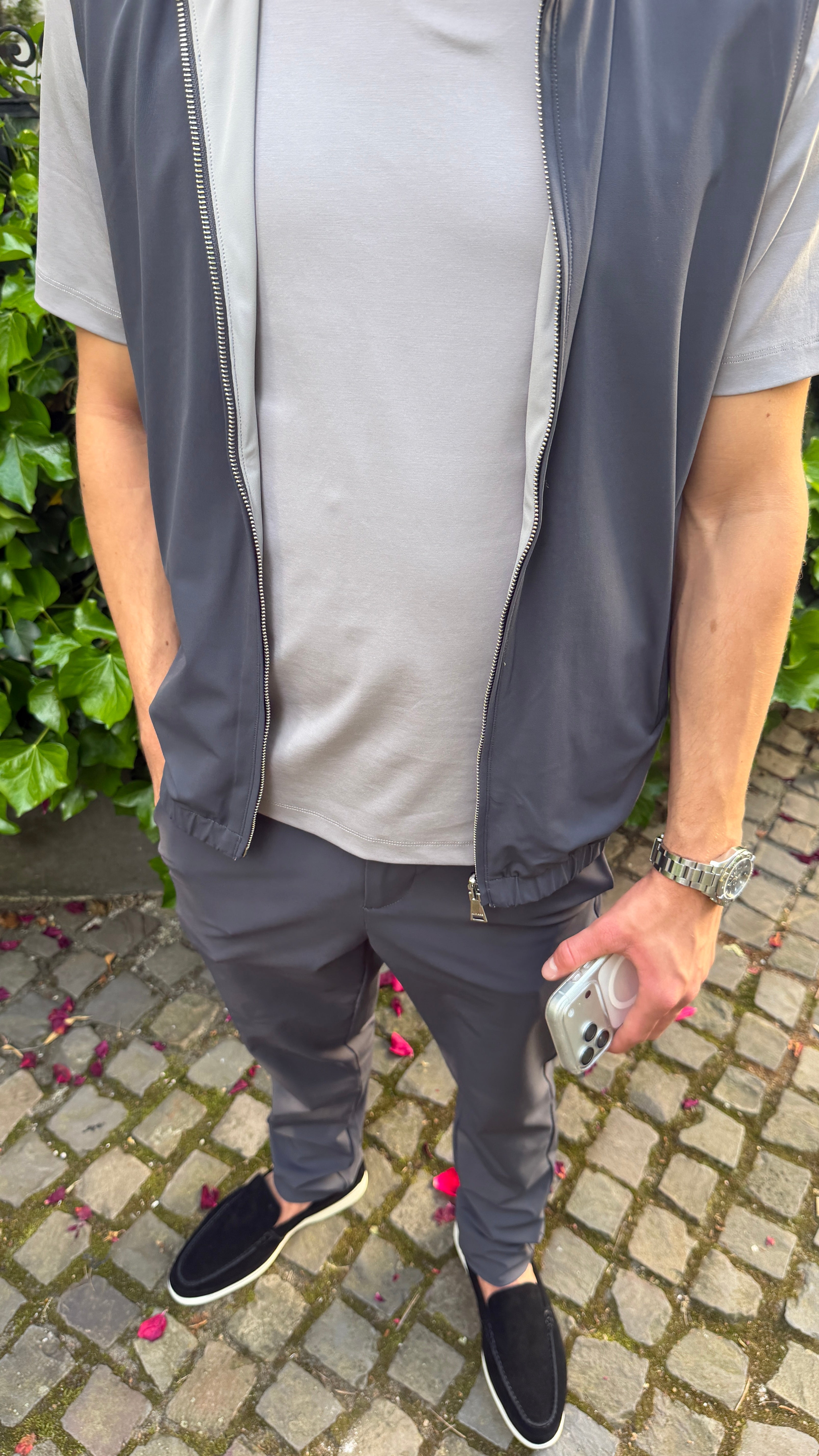 Calogere reversible Gillet (Dark grey/Light grey)