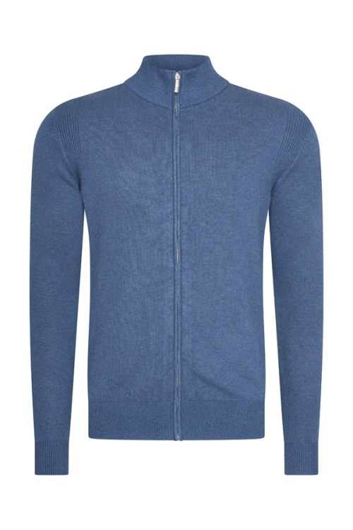 Full-Zip Cardigan blue