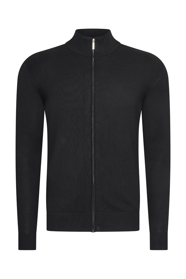Full-Zip Cardigan black
