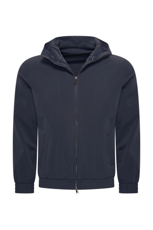 Travel Jacket Hooded Navy Blue